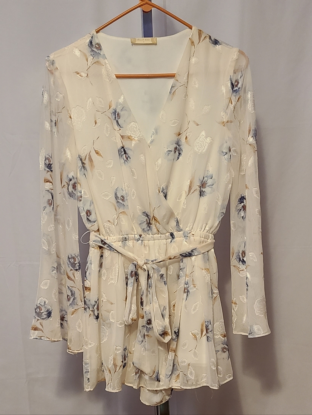 Altar'd State Long Sleeve Floral Romper